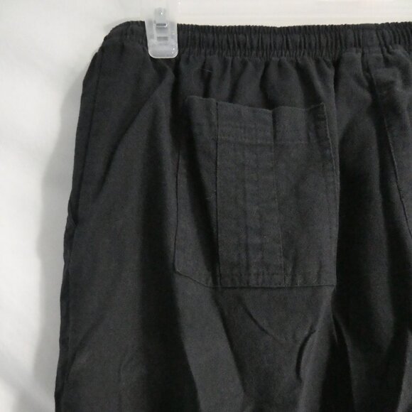CATHY DANIELS | large | 100% Cotton | Black Bermuda - Long Shorts | Pockets - Picture 10 of 16